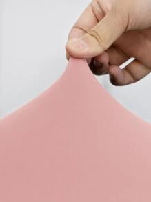 1/2 件纯色分体桌椅套，现代简约涤纶纤维分体桌椅套，适用于办公室、书房、家居 - 淺粉色 - 查看 6