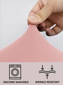 1/2 件纯色分体桌椅套，现代简约涤纶纤维分体桌椅套，适用于办公室、书房、家居 - 淺粉色 - 查看 5