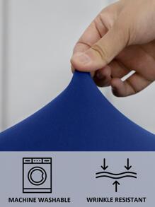 1/2pcs Plain Polyester Fiber Detachable Office Chair Cover, Modern Minimalist Design, Suitable For Office, Study And Home - Blue - View 5