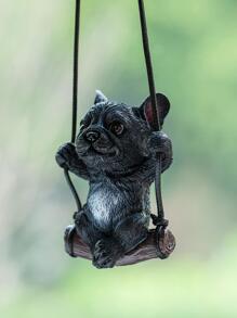 1入組黑色狗狗車裝飾用品吊墜帶眼鏡項鍊 - 彩色 - 查看 4