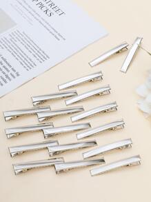 50入組素色髮夾 - 銀色 - 查看 5