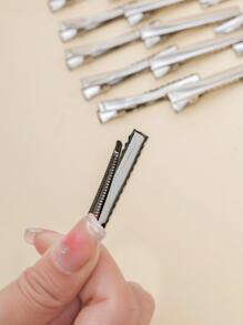 50入組素色髮夾 - 銀色 - 查看 3