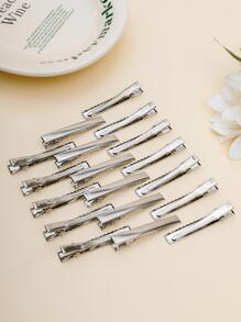 50入組素色髮夾 - 銀色 - 查看 4