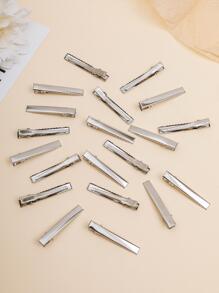 50入組素色髮夾 - 銀色 - 查看 2