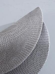 1pc PP Place Mat, Minimalist Woven Table Mat For Home - Grey - View 5