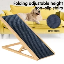 Dog Ramp for Bed Car Ramp Folding Pet Ramp Dog Stairs Cat Ramp Portable Dog Step - Black - View 1