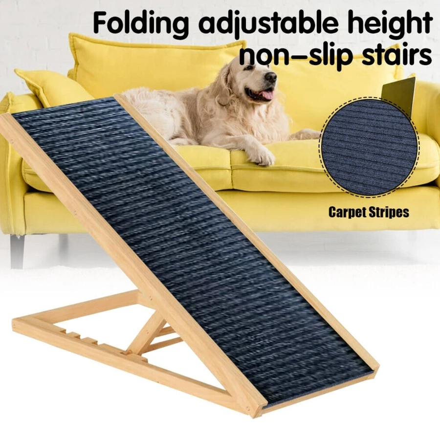 Dog Ramp for Bed Car Ramp Folding Pet Ramp Dog Stairs Cat Ramp Portable Dog Step - Black - View 1