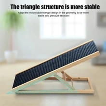 Dog Ramp for Bed Car Ramp Folding Pet Ramp Dog Stairs Cat Ramp Portable Dog Step - Black - View 5