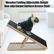 Dog Ramp for Bed Car Ramp Folding Pet Ramp Dog Stairs Cat Ramp Portable Dog Step - Black - View 4
