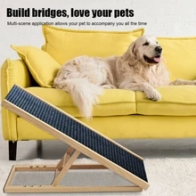 Dog Ramp for Bed Car Ramp Folding Pet Ramp Dog Stairs Cat Ramp Portable Dog Step - Black - View 9