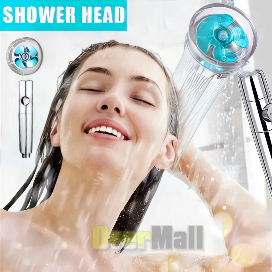 Hydro Jet High Pressure Shower Head with 2 Filters,Handheld Turbo Spa