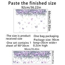 1 PC 30X90 CM Giấy Dán Tường PVC, Cottagecore Họa Tiết Hoa & Bướm Dán Tường Cuộn Cho Bao Tay Chân, Phòng Ngủ - Nhiều màu - Xem 3
