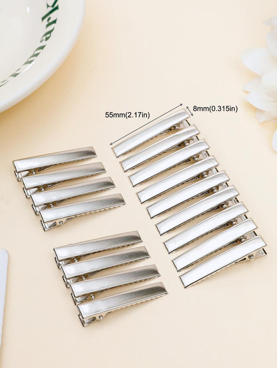 50入組素色髮夾 - 銀色 - 查看 1