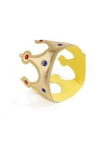 1/2 Pieces Of Adult Golden King Crown, Diamond Cloth Prince Costume, Headpiece, Cake Decoration, Birthday Party Crown Hat - Multicolor - View 3