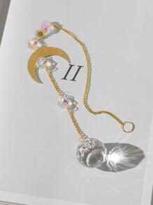 1入組月亮和人造水晶裝飾掛飾 - 彩色 - 查看 7