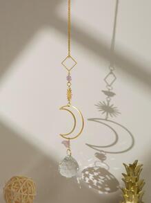 1入組月亮和人造水晶裝飾掛飾 - 彩色 - 查看 8