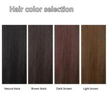 夾片直筒合成纖維接髮 - 黑色 - 查看 6