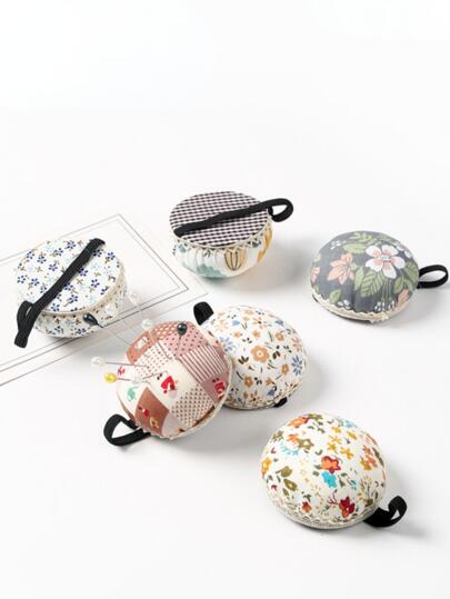 1pc Flower Print Pins Insert Bag, Modern Non-woven Fabric Random Pins Insert Bag For Home