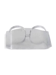 1pc Stainless Steel Finger Guard For Cutting Food - Silver - View 3