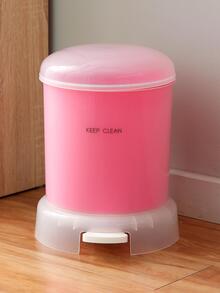 1入組PP垃圾桶，現代字母圖形家用桌面垃圾桶 - 玫紅色 - 查看 5