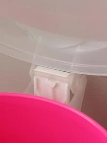 1入組PP垃圾桶，現代字母圖形家用桌面垃圾桶 - 玫紅色 - 查看 7