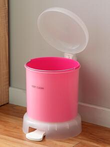 1入組PP垃圾桶，現代字母圖形家用桌面垃圾桶 - 玫紅色 - 查看 1