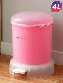 1入組PP垃圾桶，現代字母圖形家用桌面垃圾桶 - 玫紅色 - 查看 2