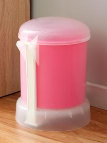 1入組PP垃圾桶，現代字母圖形家用桌面垃圾桶 - 玫紅色 - 查看 4