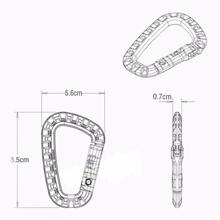 Plastic Outdoor Mountaineering Carabiner - Black - View 3