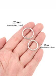 50-200入組3-20毫米金色開口跳環單環分裂環連接器,用於珠寶製作diy配件 - 銀色 - 查看 4