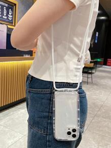 透明手机壳带挂绳，国际版，非国内版 - 無色 - 查看 2