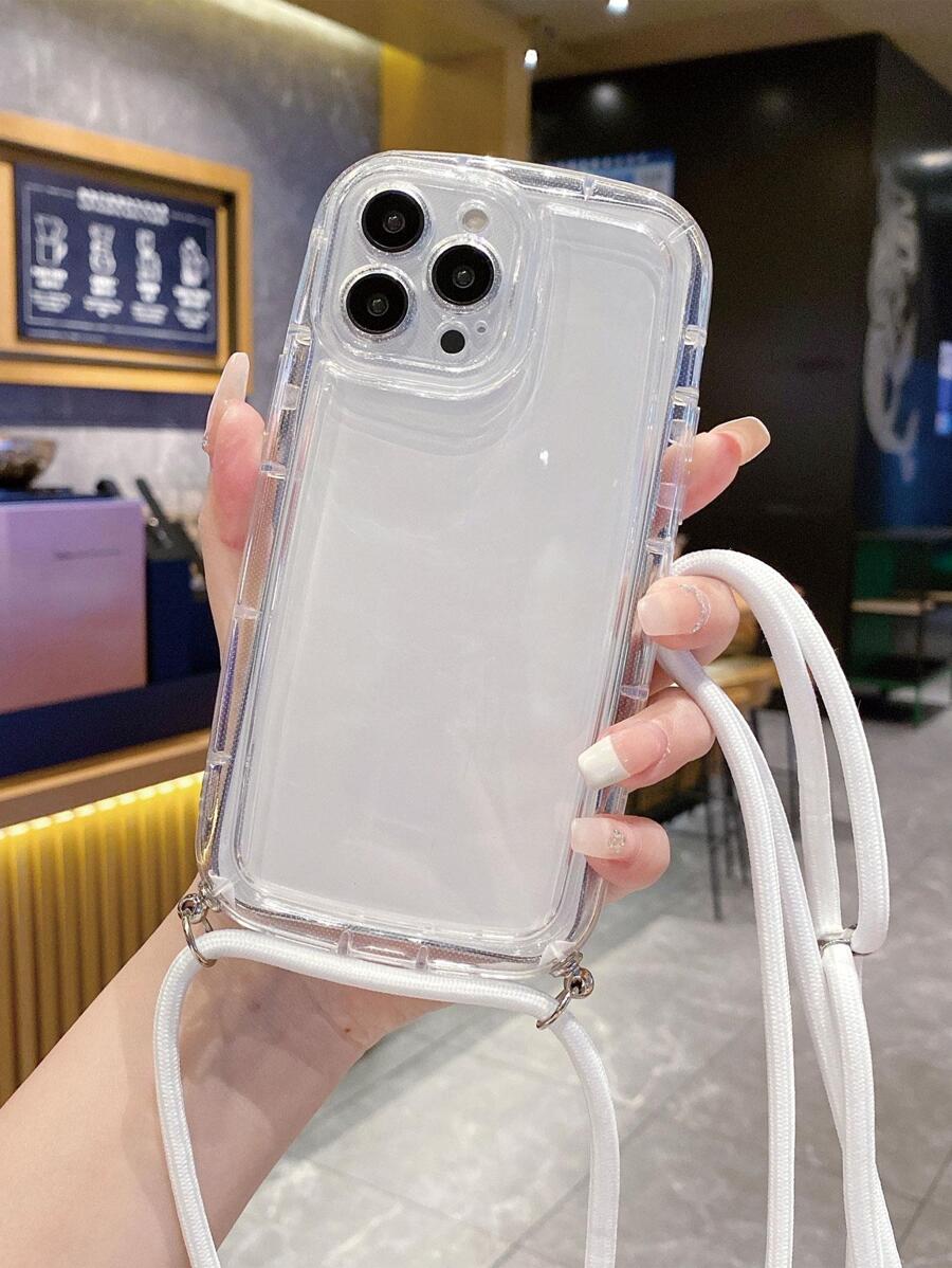 透明手机壳带挂绳，国际版，非国内版 - 無色 - 查看 1