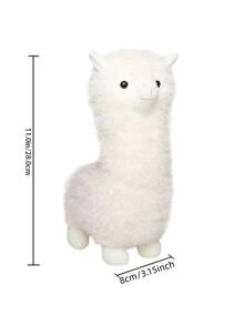 1 件 Spring Country 羊驼毛绒玩偶，骆驼填充动物大号 11.02 英寸玩偶毛绒拥抱枕头 - 白色 - 查看 2