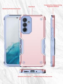 Ốp điện thoại chống rơi bằng nhựa PC phối màu, phiên bản quốc tế, không phải phiên bản nội địa. - Hoa hồng vàng - Xem 3