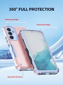 Ốp điện thoại chống rơi bằng nhựa PC phối màu, phiên bản quốc tế, không phải phiên bản nội địa. - Hoa hồng vàng - Xem 5