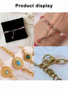 50-200入組3-20毫米金色開口跳環單環分裂環連接器,用於珠寶製作diy配件 - 銀色 - 查看 6