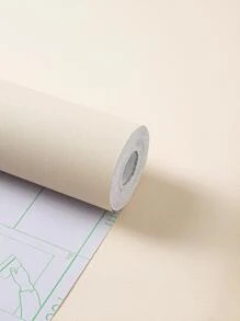 1卷纯色墙纸装修贴纸撕拉墙板墙纸壁纸春季装饰用品让你的家焕然一新拉玛装饰贴纸 - 米色 - 查看 4