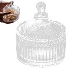 280ml Candy Sweet Glass Storage Jar Sturdy With Lid Office Decoration Interior - Clear - View 1