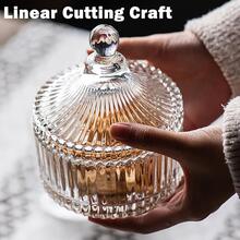 280ml Candy Sweet Glass Storage Jar Sturdy With Lid Office Decoration Interior - Clear - View 4