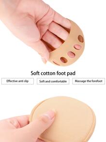 Forefoot Socks, 1Pair Portable Open Toe Sock Polyamide Pink Professional Foot Cushion Sandal Socks Half Socks - Apricot - View 4