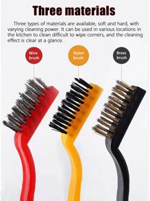 3入組瓦斯爐和廚房排氣扇縫隙清潔刷套裝,鍋底刷 - 彩色 - 查看 6