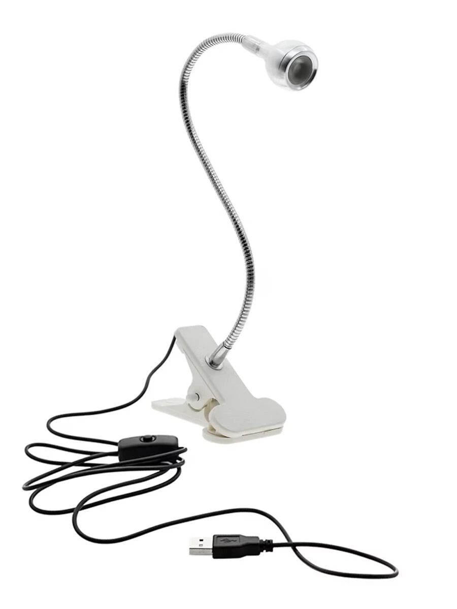WeiXuan 1 pieza flexible Clip Lámpara de escritorio - Blanco - Ver 1
