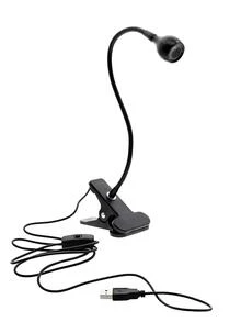 WeiXuan 1 pieza USB clips escritorio lectura negro - Negro - Ver 1