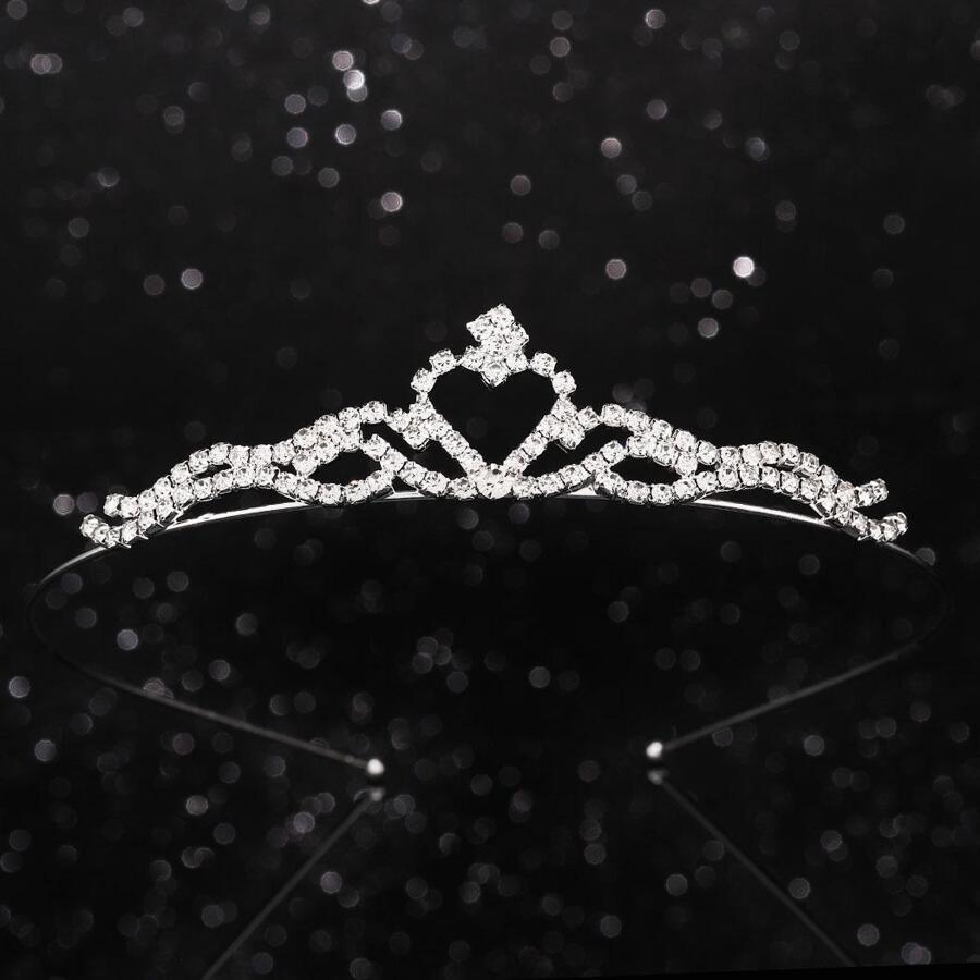 Unicra Silver Rhinestone Crown Small Tiaras Girls Princess Tiara Birthday Party Crowns Hair