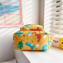 Mochila para niños con patrón de dinosaurio de dibujos animados lindo - Amarillo - Ver 3