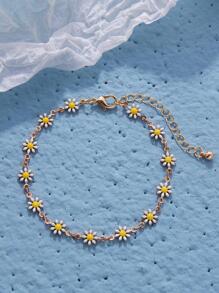 Vòng tay liên kết chuỗi Daisy cho phong cách nghỉ hè - Vàng - Xem 1