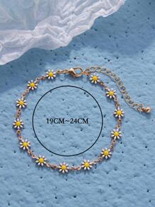 Vòng tay liên kết chuỗi Daisy cho phong cách nghỉ hè - Vàng - Xem 5