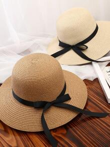 1 Mũ Rơm Chống Nắng Có Thể Gập Lại Cho Nữ Đi Biển - Màu be - Xem 4