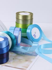 1 cuộn Ruy băng gói quà màu trơn - màu xanh lá - Xem 4