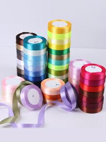 1 cuộn Ruy băng gói quà màu trơn - màu xanh lá - Xem 2